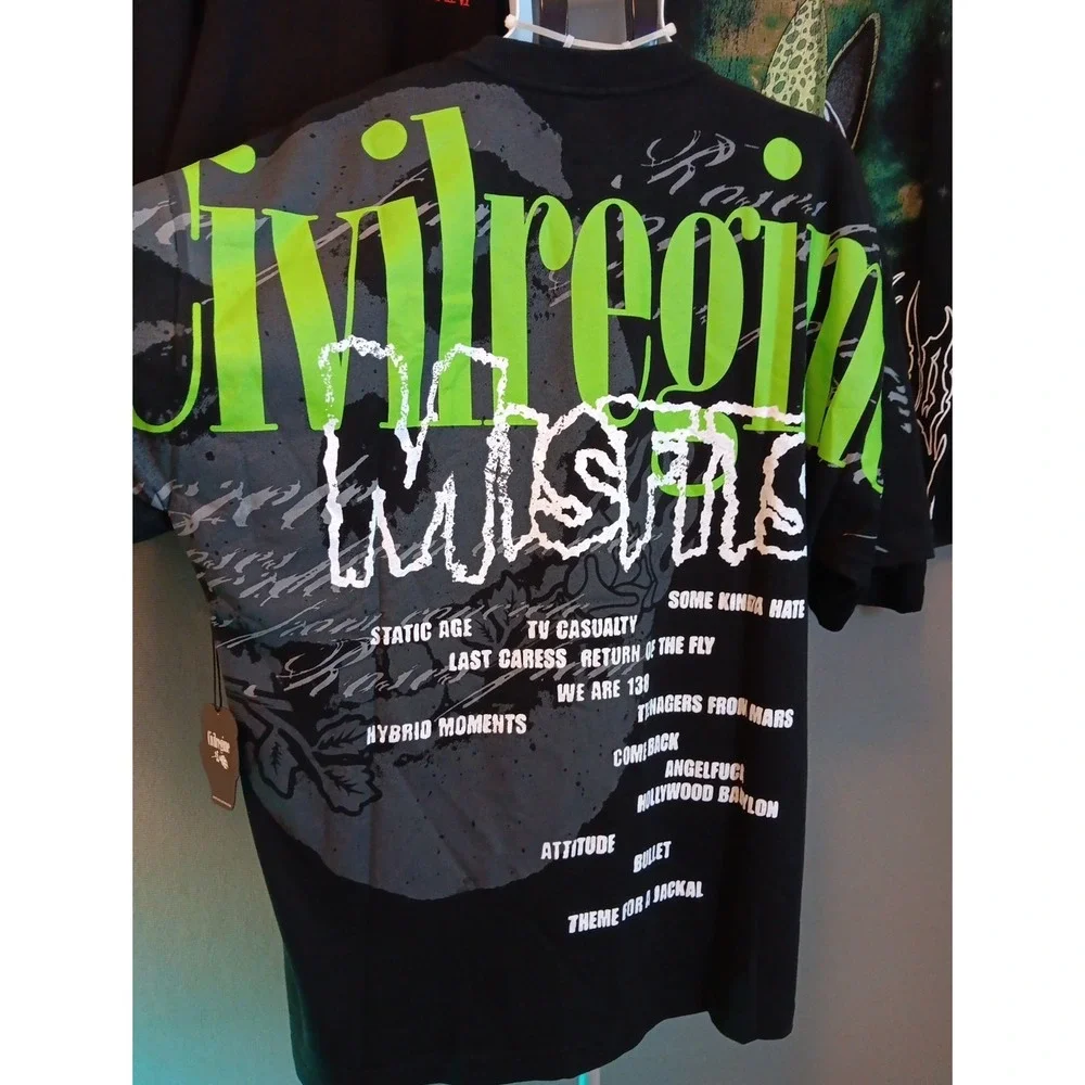 Authentic NWT Civil Regime Misfits T Men Large Short Sleeve Graphic Rare in Bag - Picture 6 of 13